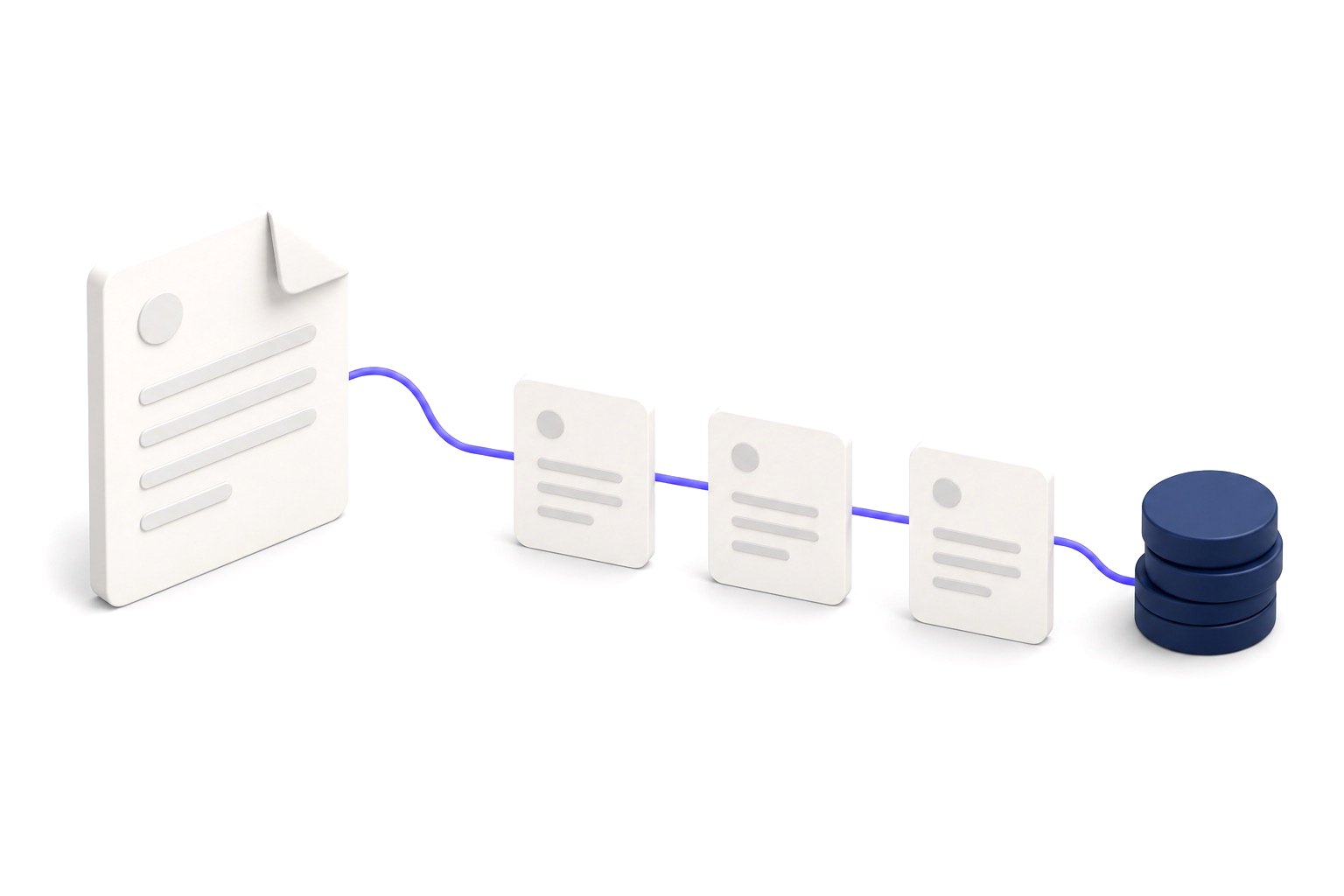 A contract turns into a row of invoices and then into payment